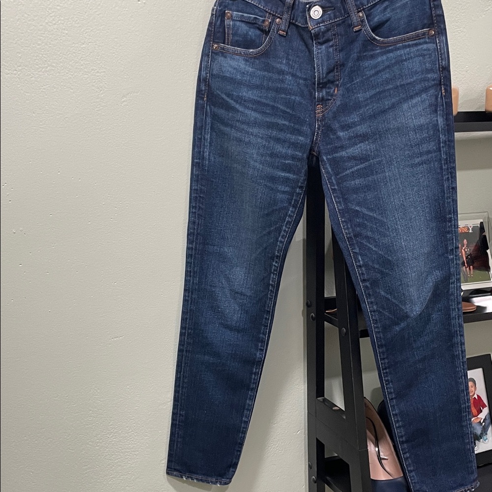 Moussy Dark Blue Ankle Jeans petite